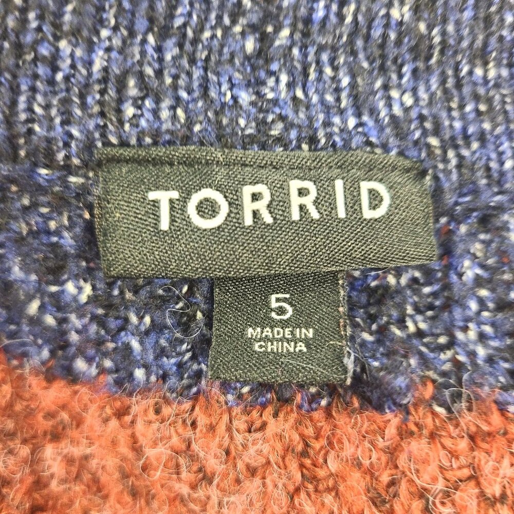 Torrid Multi-Colored Striped Duster Cardigan Fron… - image 4